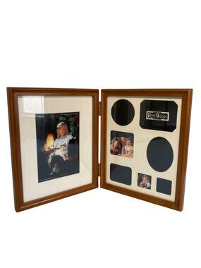 Rare Woods Hinged Double Wooden Picture Frame For Multiple Photos